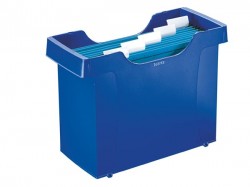 Box na závesné zakladacie dosky, 5  ks závesných zakladacích dosiek, LEITZ "Plus", modrý
