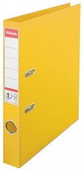 Pákový šanón, 50 mm, A4, PP/PP, s ochranným spodným kovaním, ESSELTE "Standard", žltý