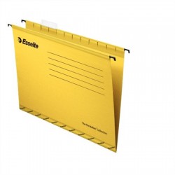 Závesné zakladacie dosky, recyklovaný kartón, A4, ESSELTE "Classic", žltá