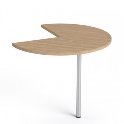 Prídavný stôl, 270°, sivá kovová noha, priemer: 90 cm, MAYAH"Freedom SV-44", jaseň
