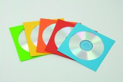 Papierov oblky na CD, farebn, 50ks/bal