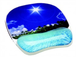 Podložka pod myš "Photo Gel", gélová, s opierkou zápästia, tropická pláž