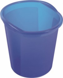 Odpadkový kôš, 13 l, HELIT "Economy", priehľadná modrá