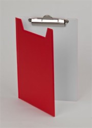 Podložka na písanie, s príklopom, A5, PANTAPLAST, červená-biela