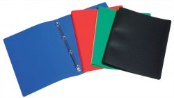 Krúžkový šanón, 4 krúžky, 25 mm, A4, PP, VIQUEL "Essentiel", modrá
