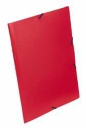 Doska s gumičkou, 15 mm, PP, A4, VIQUEL "Essentiel", červená