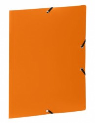 Doska s gumičkou, 15 mm, PP, A4, VIQUEL "Essentiel", oranžová