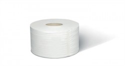 Toaletný papier, T2 systém, 1-vrstvový, priemer: 19 cm, Universal, TORK "Mini Jumbo", biela