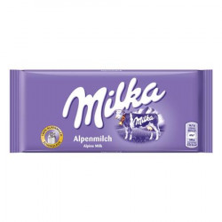 Tabuľková čokoláda, 100 g, MILKA, z alpského mlieka