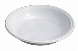 Plastov tanier, hlbok, vhodn aj do mikrovlnnej rry, priemer: 21 cm, biely