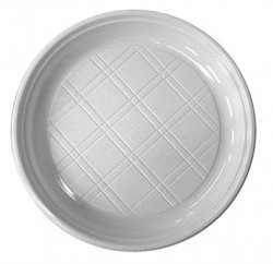 Plastov plytk tanier, 20 ks