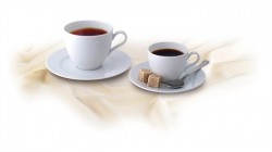 Kávová súprava, porcelán, 22 cl, 6 ks, ROTBERG "Basic", biela