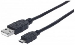 USB - micro USB kbel, 3 m, MANHATTAN