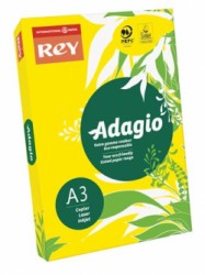 Kopírovací papier, farebný, A3, 80 g, REY "Adagio", intenzívna žltá