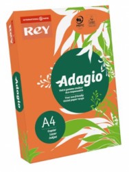 Kopírovací papier, farebný, A4, 80 g, REY "Adagio", intenzívna oranžová