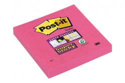 Samolepiaci bloček, 76x76 mm, 90 listov, 3M POSTIT "Super Sticky", pink