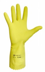 Latexové rukavice, žlté, veľkosť: 7
