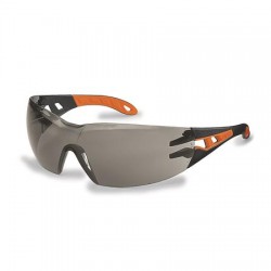 Ochranné okuliare, dymové šošovky, UVEX, "Pheos" oranžovo-čierny rám