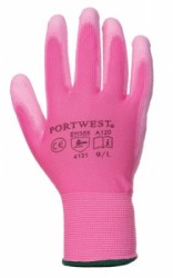 Montážne rukavice, na dlani namočené do polyuretánu, veľkosť: 8, ružové