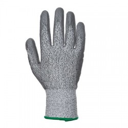 Ochranné rukavice, proti porezaniu, na dlani namočené do PU , L"Cut 3", sivé