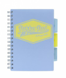 Špirálový zošit, A5, linajkový, 100 strán, PUKKA PAD "Pastel project book", rôzne farby