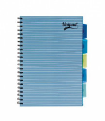 Špirálový zošiť, A4, linajkový, 100 strán, PUKKA PAD "Unipad project book", rôzne farby