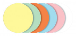 Moderačné karty, okrúhle, priemer 10 cm, 6 farieb, SIGEL, mix farieb