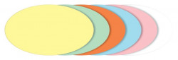 Moderačné karty, oválne, 11x19 cm, 6 farieb, SIGEL, mix farieb