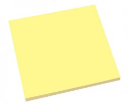 Samolepiaci bloček, elektrostatický, 100x100 mm, 100 listov, SIGEL, žltý