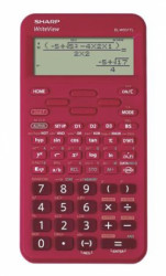 Kalkulačka, vedecká, 420 funkcií, SHARP "EL-W531TL", višňovo-červená