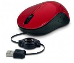 Myš, drôtová, optická, USB, SPEEDLINK "Beenie", červená