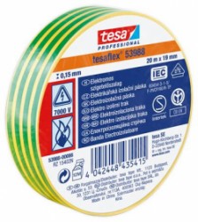 Izolaèná páska, 19 mm x 20 m, TESA "Professional", zelená-žltá