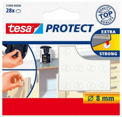 Ochranné protihlukové/protišmykové podložky, 8 mm, TESA "Protect", priehľadné