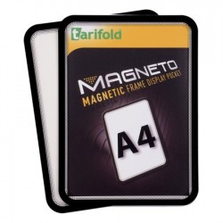 Magnetické vrecko, magnetická zadná strana, A4, TARIFOLD "Magneto", čierna