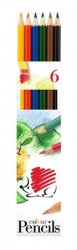Farebné ceruzky, šesťhranné, ICO "Ježko", 6 farieb