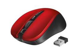 Myš, bezdrôtová, optická, USB, TRUST "Mydo", červená