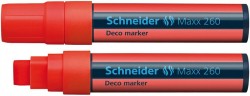 Kriedový popisovač, 5-15 mm, SCHNEIDER "Maxx 260", červený