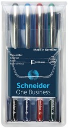 Roller, sada, 0,6 mm, "SCHNEIDER "One Business", 4 farby