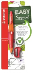 Mechanická ceruzka, 3,15 mm, pre pravákov, STABILO "Easyergo Start", oranžová/červená