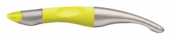 Roller, 0,5 mm, pre pravákov, metál/neónovo žlté telo, STABILO "EasyOriginal Start", modrý
