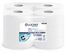 Toaletný papier, 2-vrstvový, maxi, 150 m, 19 cm priemer, LUCART "Aquastream 150", biela