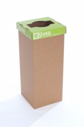 Odpadkový kôš na triedený odpad, recyklovaný, HU popis, 60 l, RECOBIN "Office", zelená