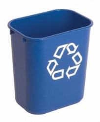 Odpadkov k na triedenie odpadkov, plastov, 27 l, RUBBERMAID, modr