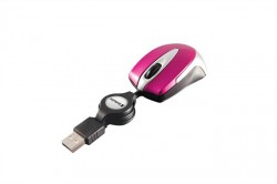 Optická myš "Go Mini", k notebookom, strieborná-ružová