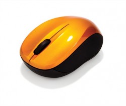 Myš, bezdrôtová, optická, stredná veľkosť, USB, VERBATIM "Go", hnedá