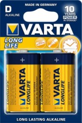 Batéria, D, veľkokapacitná, 2 ks, VARTA "Longlife"