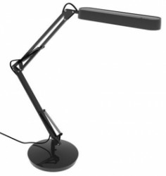 Stolová lampa, 11 W, ALBA "Fluoscope", čierna