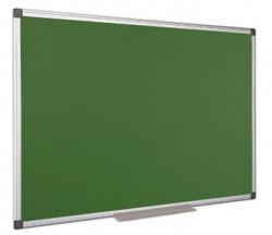 Zelená tabuľa popisovateľná kriedou, nemagnetická, 120 x 240 cm, hliníkový rám