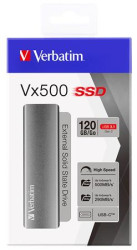 SSD (extern pam) 120 GB, USB 3.1, VERBATIM "Vx500", siv