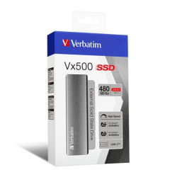 SSD (vnútorná pamä�), 480 GB, USB 3.1, VERBATIM "Vx500", sivá
